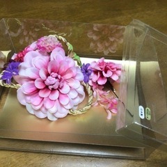 成人式　髪飾り+ウィッグの画像