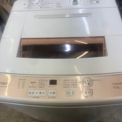 万代店　★2019年製★美品 中古★AQUA 6kg 簡易乾燥機能付！「高濃度クリーン洗浄」洗濯機【AQW-KS6G】の画像