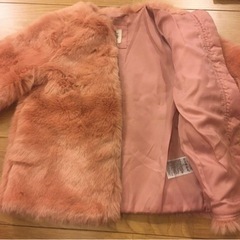 gap 子供　ファーコート　ピンク　ふわふわ　90cmの画像
