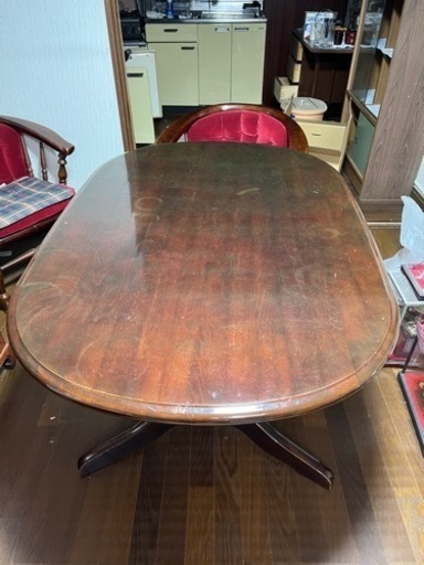 オーバル型ダイニングテーブルセット