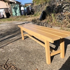 庭ベンチ×2個　BBQなどにも