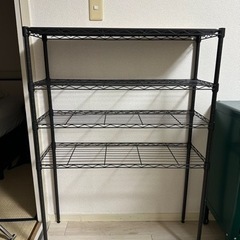 ほぼ未使用　アイアンラック　黒