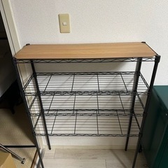 ほぼ未使用　アイアンラック　黒の画像