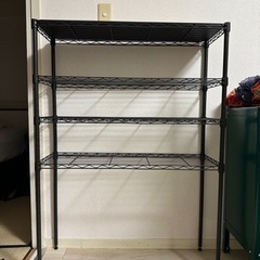 ほぼ未使用　アイアンラック　黒の画像