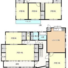 ６LDK✨２階建て１６４㎡　庭付き戸建て　土地１５１坪の大きな家です - 比企郡
