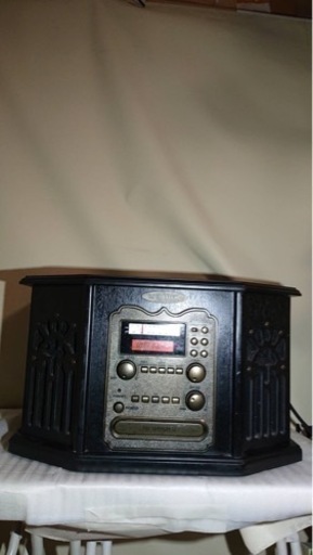 マルチプレーヤー アドフィールド ESCALIBOR MODEL 6900 アンティーク調 レコード カセットテープ CD AM FM ラジオ  リモコン無し