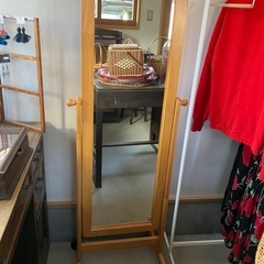 弘益P-121 スタンドミラー キャスター付き