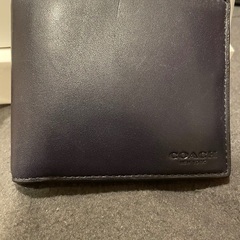 Coach wallet コーチ財布メンス　ネイビーブルーの画像