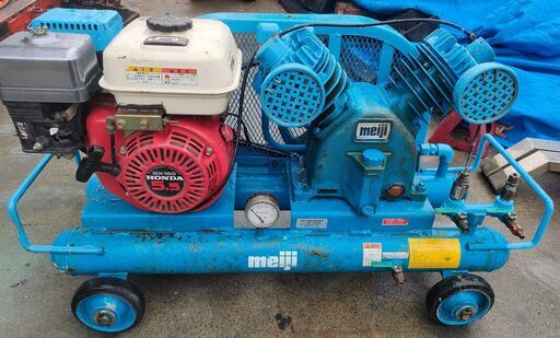 meiji エンジンコンプレッサー GE-22CS　5.5馬力　動作確認済み