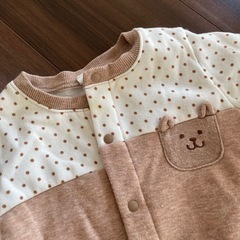 20%引き⭐︎あったかベビー服　足も隠せる服の画像