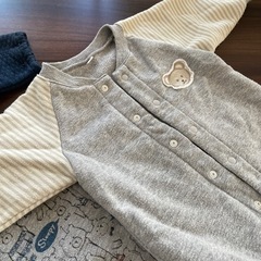 20%引き⭐︎あったかベビー服　足も隠せる服の画像