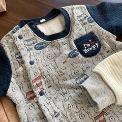 20%引き⭐︎あったかベビー服　足も隠せる服の画像
