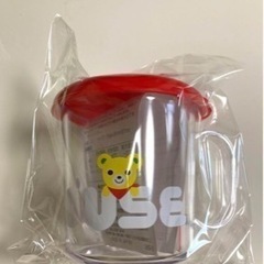 【新品未開封】ミキハウス　2way ストローマグ 蓋つきコップ　袋付きの画像