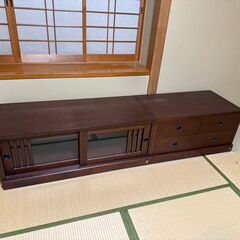 ローボード　テレビボードと収納棚の2点セット