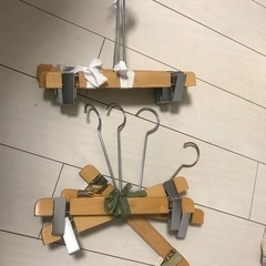 木製ボトム用ハンガーナチュラル8本セット