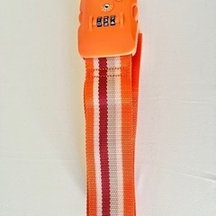 【ほぼ新品】スーツケースベルト（TSAロック機能付き）オレンジ ...