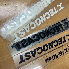 tecnocast ステッカー 転写タイプ　白　クロの画像