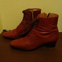ジャンク・茶色ブーツ23センチの画像