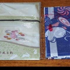 うさぎの刺繍の小風呂敷と開運手拭いで干支のねずみ