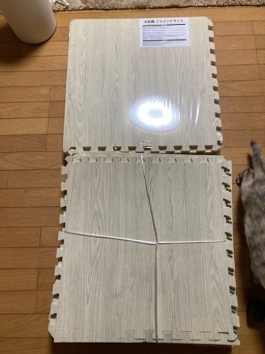 〆　ジョイントマット　60cm 8枚　ホワイト　アンティークホワイト