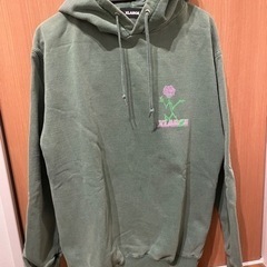 エクストララージ　XL カーキ　フーディー　パーカー　ヴィンテージカラーの画像