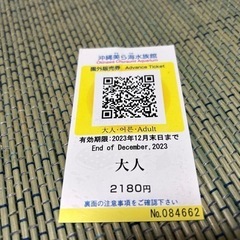 沖縄美ら海水族館　チケット4枚セット！の画像