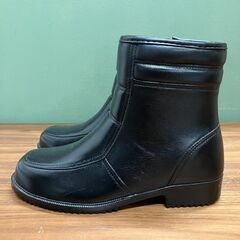 Basic Land サイドジッパー裏ボアブーツ（ブラック）24～24.5cmの画像