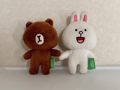 LINE ブラウン コニー ストラップ ぬいぐるみ