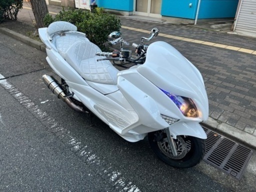 【YAMAHAマジェスティーSG20J 4D9  美車　オールホワイトカスタム