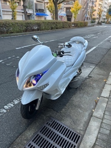 【YAMAHAマジェスティーSG20J 4D9  美車　オールホワイトカスタム