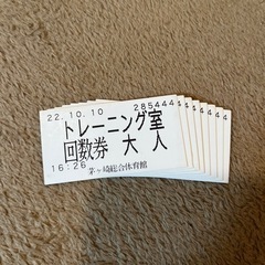 茅ヶ崎総合体育館トレーニング室回数券の画像