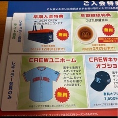 ヤクルトスワローズ　株主優待　レギュラー会員権の画像