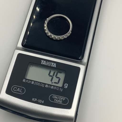 Pt900 プラチナ900 ハーフエタニティ　1ct ダイヤモンドリング　4.5g