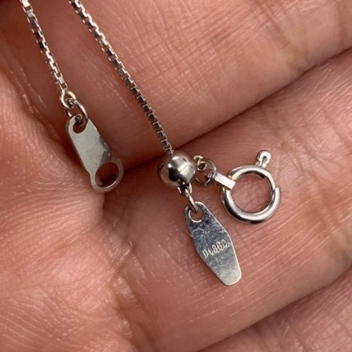 Pt900 pt850 ダイヤモンド　ネックレス　3.2g 0.4ct 約45cm サイズ調整可