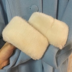 arrow アロー コート 水色 アウター レディース ファーの画像