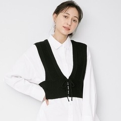 gu  ニットビスチェ　ベスト　黒