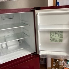 ☆AQUA 冷蔵庫  157L   珍しいワインレッド色　内部クリーニング済みの画像