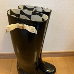 ケイトスペード　長靴　レインシューズ　黒　の画像