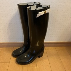 ケイトスペード　長靴　レインシューズ　黒　