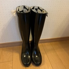 ケイトスペード　長靴　レインシューズ　黒　の画像