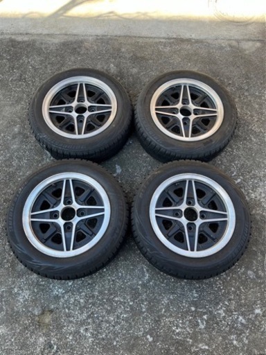 スタッドレス付ホイール 155 65 13 PCD114,3 4本 ALMEX