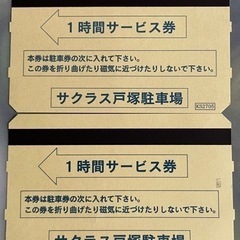 戸塚駅付近サクラス駐車券