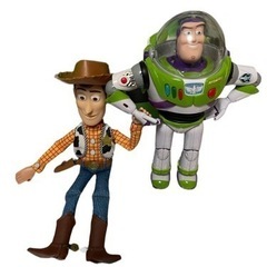 【SOLD】ディズニー好きさん必見　トイストーリー　ウッディ&バズ　トーキングフィギュアの画像