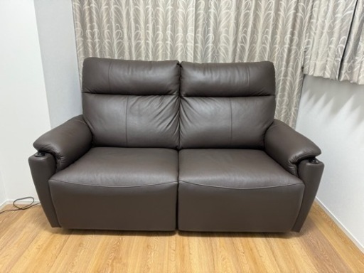 電動ソファー　ヤマダ×IDC大塚　中古　ブラウン　幅160cm