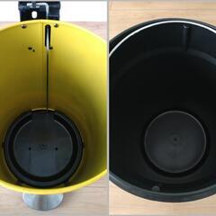 ペダル式ごみ箱 12L イエローの画像
