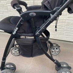 👶🏻新生児から使える⭐︎黒⭐︎ベビーカー⭐︎説明書ありの画像