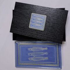 未使用:セラミック 長皿 5枚セット（木箱入)の画像