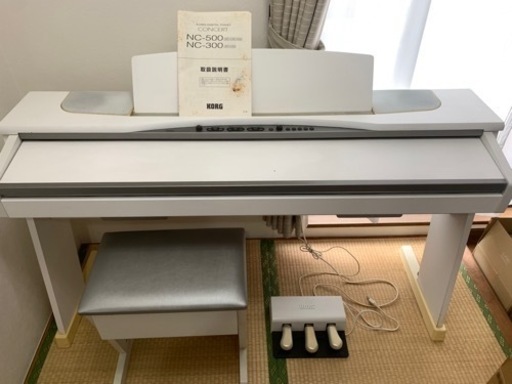 電子ピアノKORG NC-500 ホワイト (ちーちゃん) 神戸の鍵盤楽器、ピアノ 