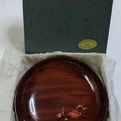 未使用:木製菓子鉢 17.5×4cm　①の画像