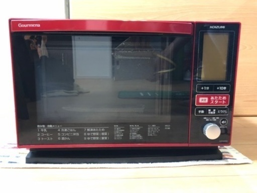 KOIZUMI オーブンレンジ　音声ガイド付き　赤✖️黒　美品
